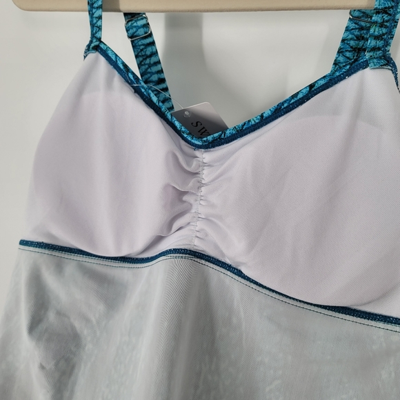 Mermaid Themed Tankini Swim Top Sz 2XL - Picture 8 of 12